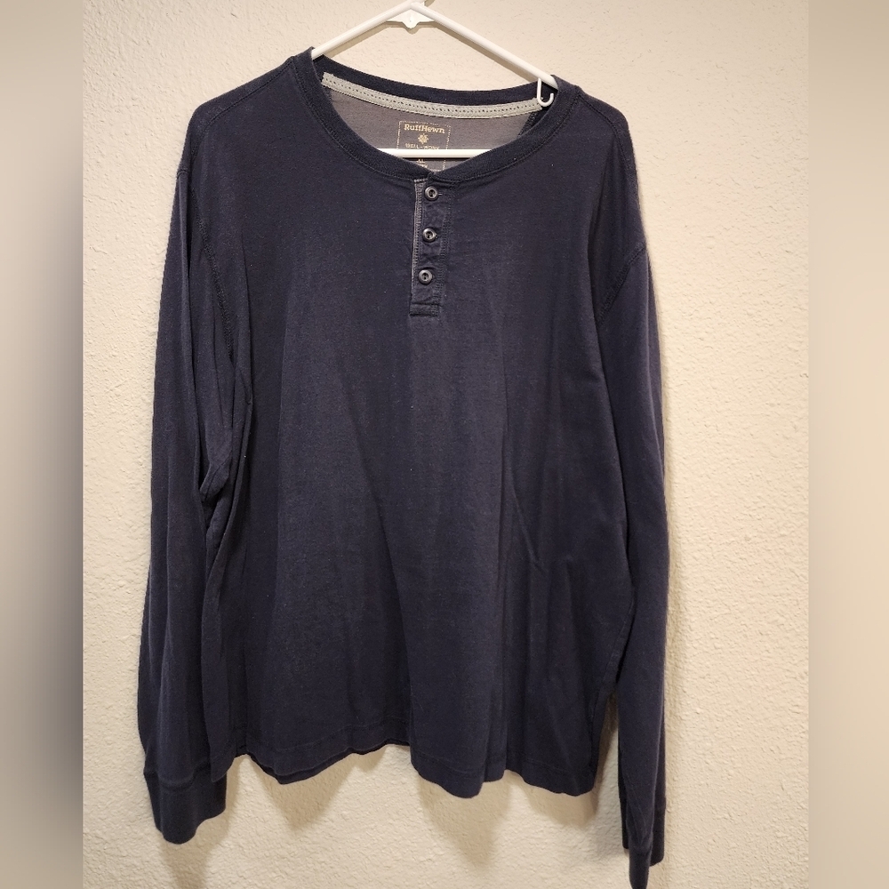 Ruff Hewn Men's Navy Henley Shirt